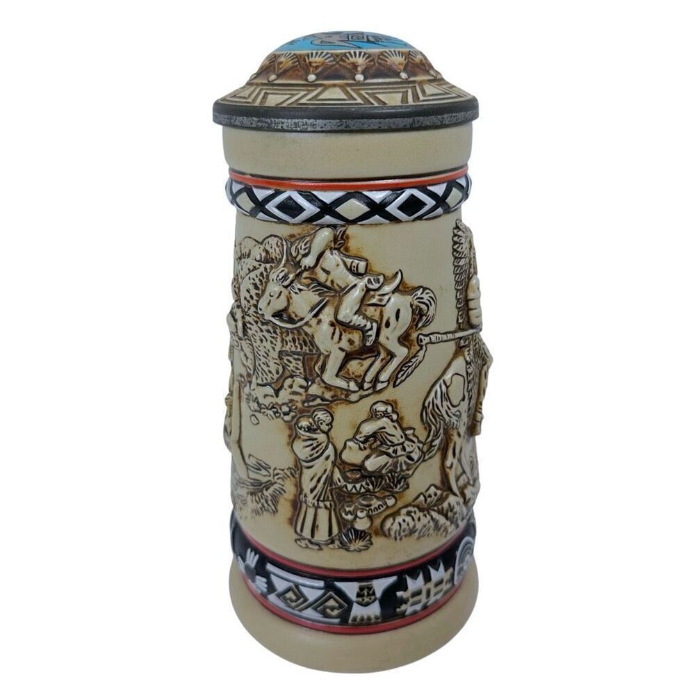 Vintage 1988 Avon Stein "Indians of The American Frontier" Brazil #10782 - Picture 3 of 7